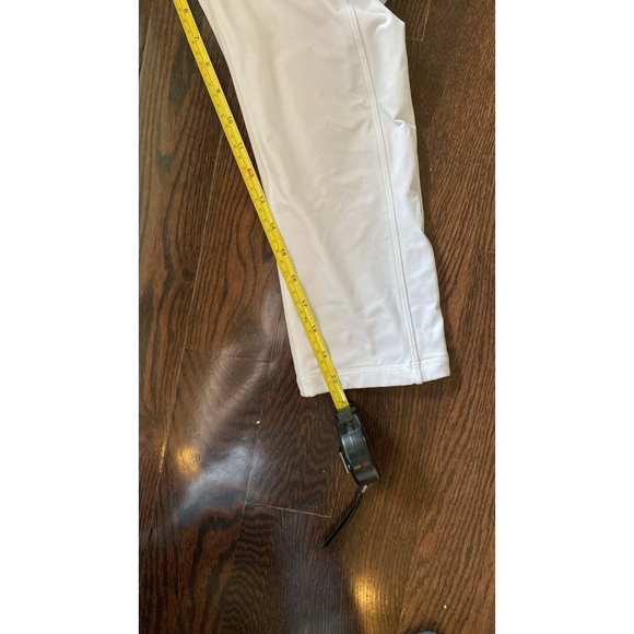 LULULEMON Speed Up Crop 21" White Stripe Design Workout Leggings Size 8 - Picture 10 of 12